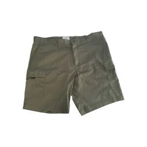 Goodfellow Mens Cargo Shorts Green Size 40 Cotton Blend Stretch Button Zip